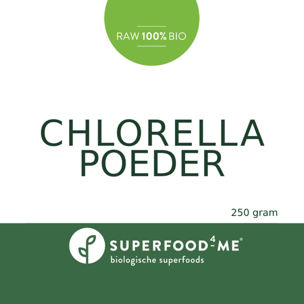 chlorella-poeder-biologisch_etiket_voorkant_superfood4me